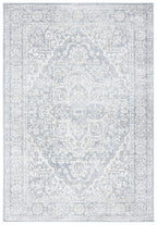 Safavieh Brentwood Collection 4' X 6' Light Grey/Ivory Bnt832F Medallion Distressed Non-Shedding Living Room Bedroom Accent Rug