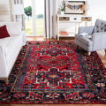 SAFAVIEH Vintage Hamadan Collection 12 Square Red/Multi VTH211A Traditional Oriental Persian Non-Shedding Area Rug