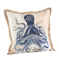 Saro Lifestyle 5435.Nb20S Nautical Octopus Print Down Filled Throw Pillow, Navy Blue, 20'