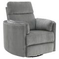 Acme Sagen Wooden Glider Recliner with Swivel in Charcoal