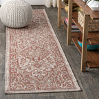 Jonathan Y Smb102A-210 Rozetta Boho Medallion Textured Weave Indoor Outdoor Area Rug Coastal Runner Rug For Kitchen Living Room