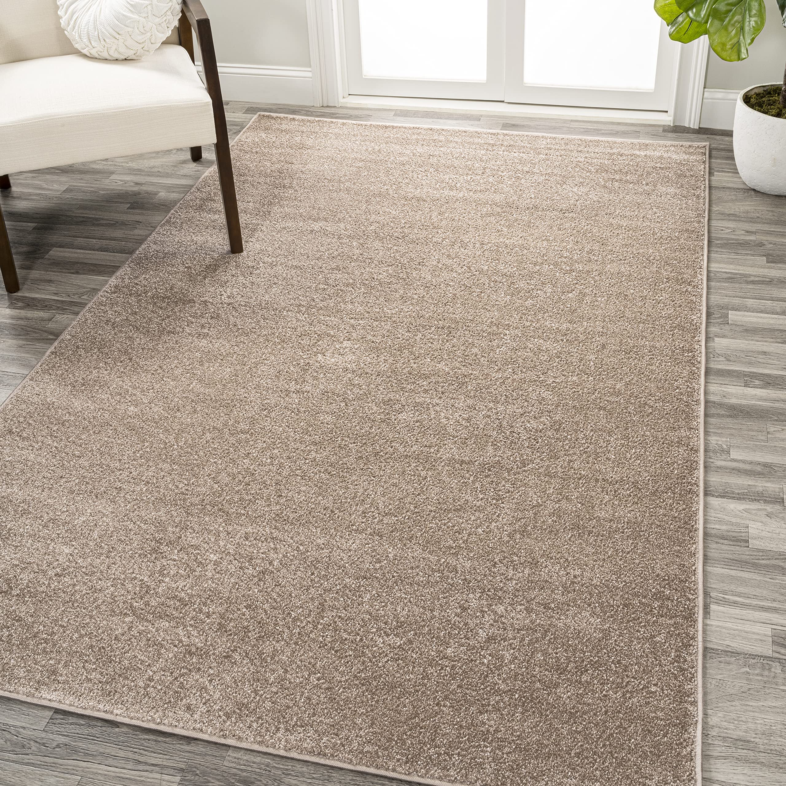 JONATHAN Y SEU100G-8 Haze Solid Low-Pile Indoor Area-Rug Casual Contemporary Solid Traditional Easy-Cleaning Bedroom Kitchen Liv