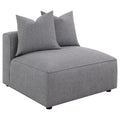 Coaster Home Furnishings Jennifer Upholstered Armless Chair Grey