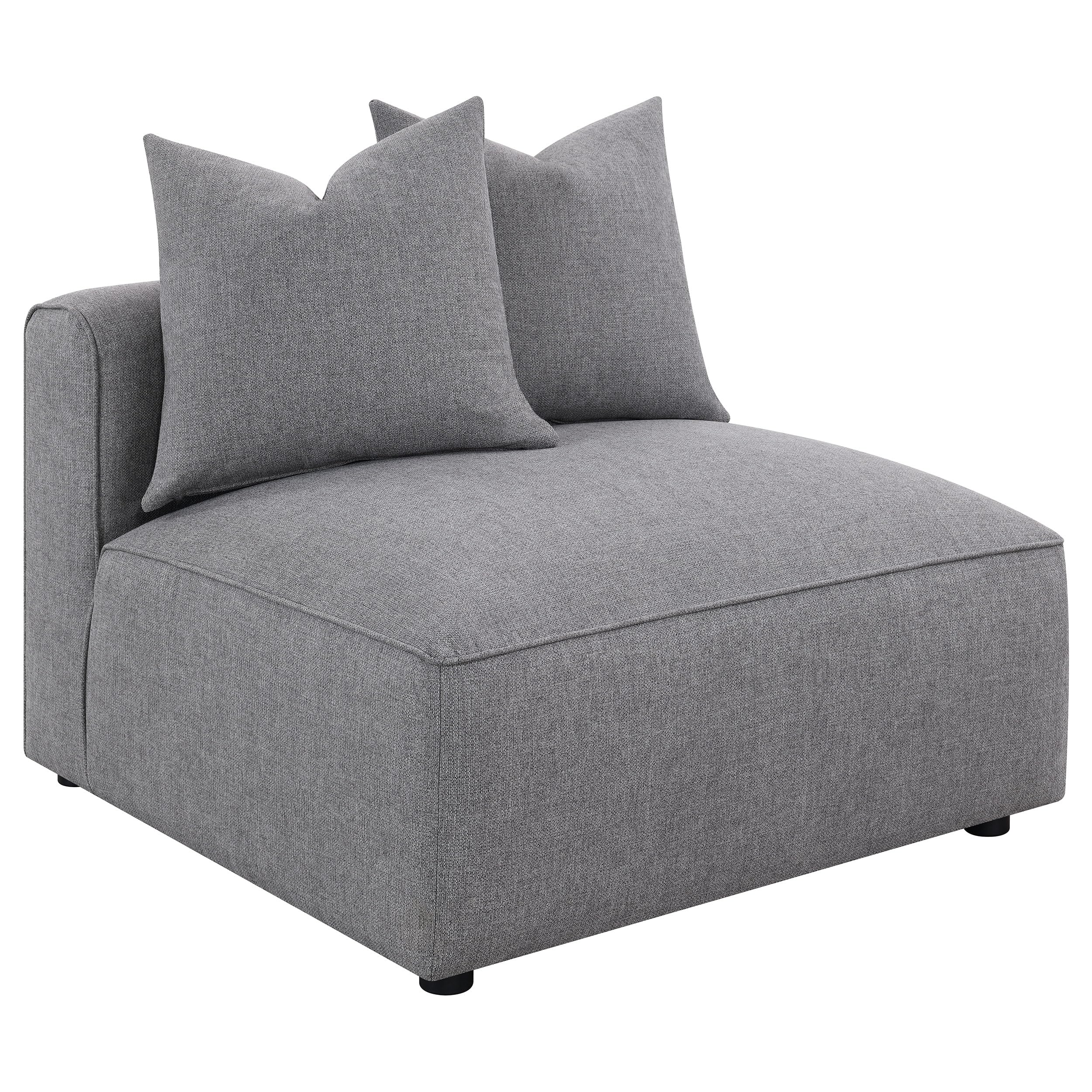Coaster Home Furnishings Jennifer Upholstered Armless Chair Grey