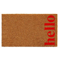 Calloway Mills 102621729Nrb Vertical Hello Doormat. 17' X 29', Natural/Red