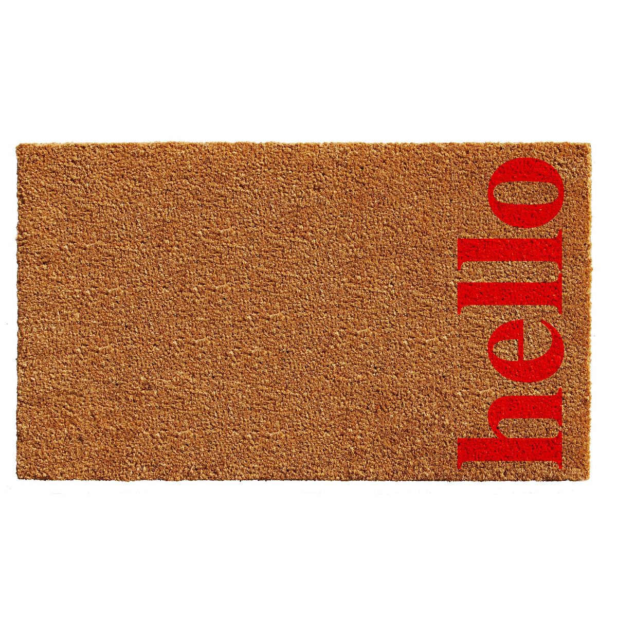 Calloway Mills 102621729Nrb Vertical Hello Doormat. 17' X 29', Natural/Red