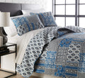 Southshore Fine Living, Inc. Global Patchwork Oversized King Quilt Bedding Set, 3-Piece With King/Cal King Size Quilt And 2 Matc