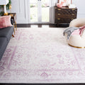Safavieh Adirondack Collection 8 Square Ivory/Lavender ADR109U Oriental Distressed Non-Shedding Area Rug