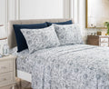 Elegant Comfort Amelia Paisley Printed 4-Piece Sheet Set, Deep Pocket 1500 Thread Count, Fade, Stain, And Wrinkle Resistant, Fit
