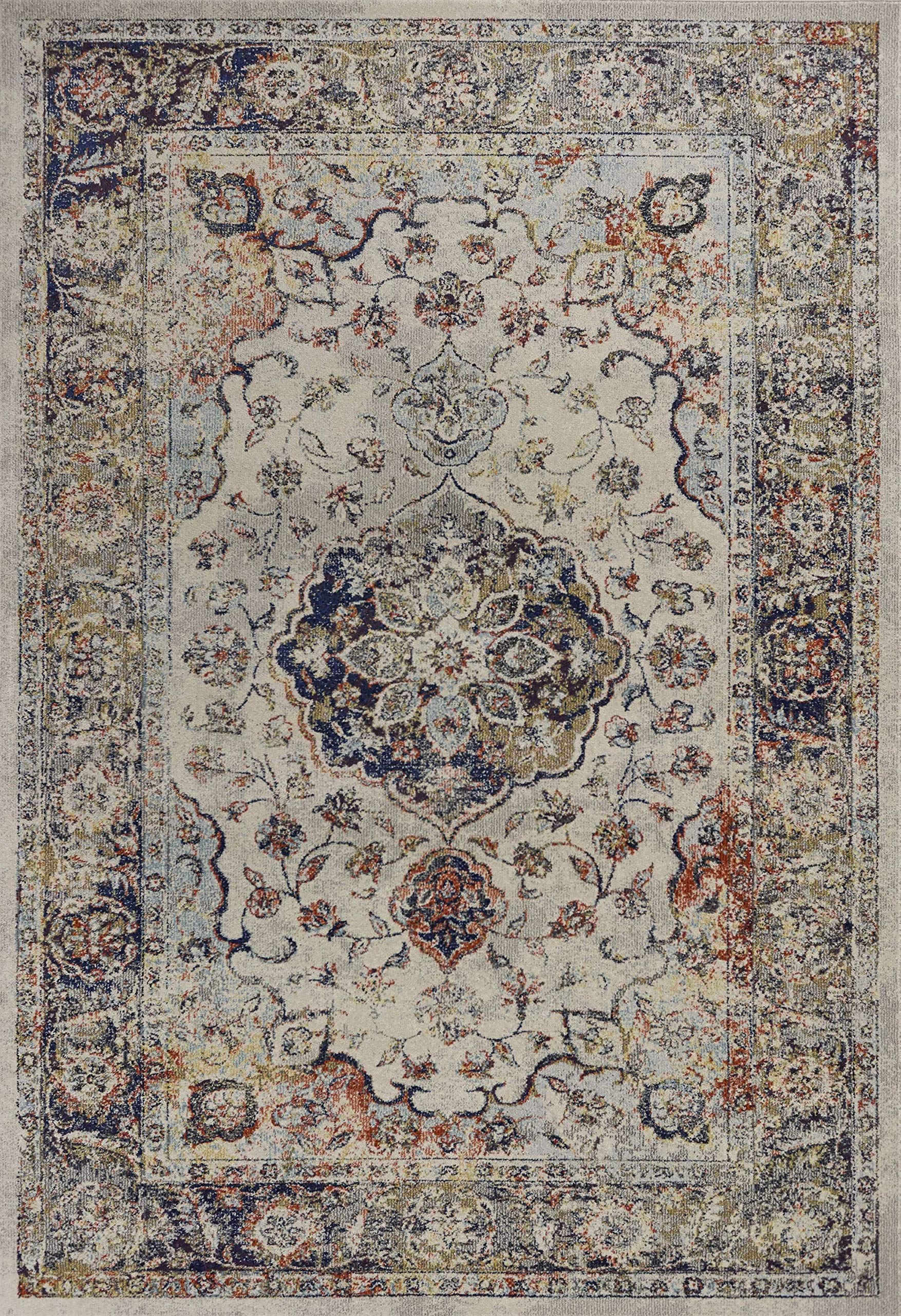 HomeRoots Decor 5'3'X 7'7' Polypropelene Ivory Area Rug