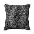 Pillow Perfect Outdoor/Indoor Pillow, Floor - 25' X 25', Black Herringbone Night