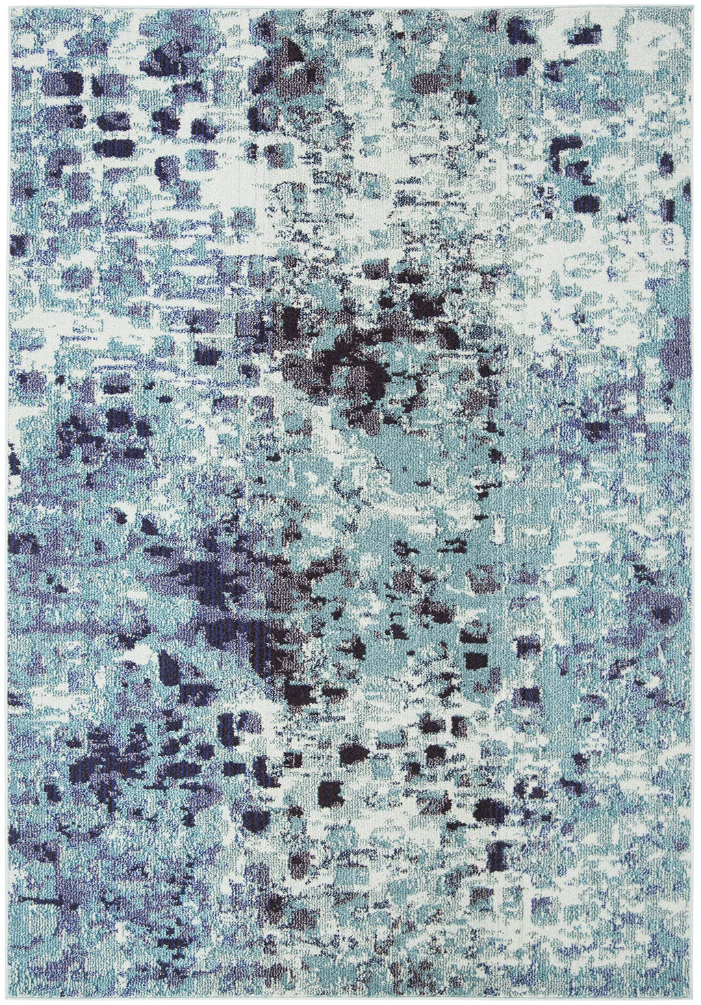 Safavieh Madison Collection Accent Rug - 3' X 5', Turquoise & Navy, Boho Abstract Distressed Design, Non-Shedding & Easy Care, I