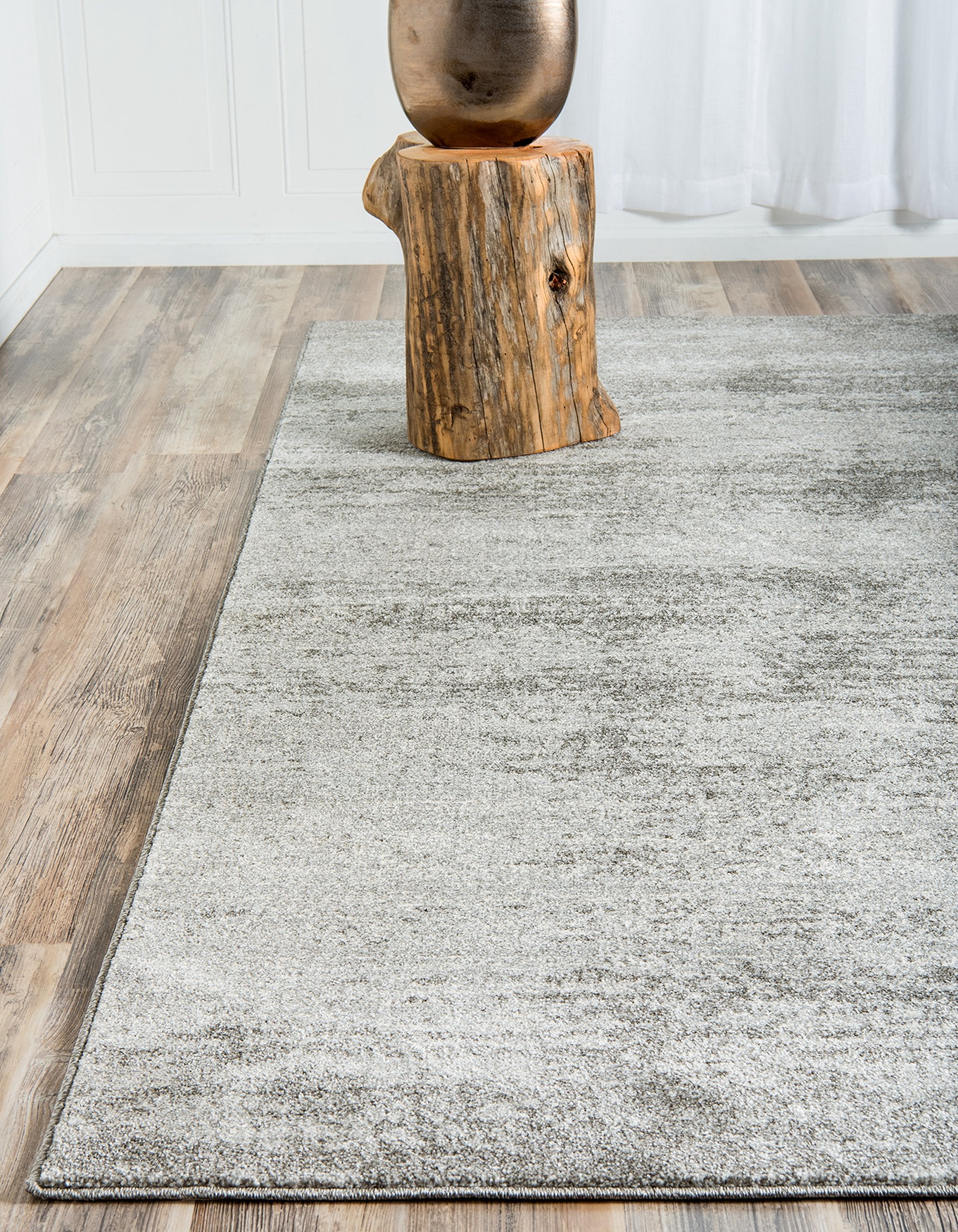 Unique Loom Del Mar Collection Area Rug - Lucille (5' 3'' X 8' Rectangle, Gray/ Ivory)
