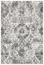 Safavieh Madison Collection Accent Rug - 4' X 6', Cream & Silver, Boho Chic Glam Paisley Design, Non-Shedding & Easy Care, Ideal