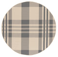 SAFAVIEH Courtyard Collection 67 Round Grey/Bone CY6201 Plaid Indoor/ Outdoor Patio Backyard Mudroom Area Rug