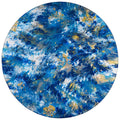 Addison Rugs Karina Akc47 Blue 8' X 8' Indoor Outdoor Round Rug, Easy Clean, Machine Washable, Non Shedding, Bedroom, Entry, Living Room, Dining Room, Kitchen, Patio Rug