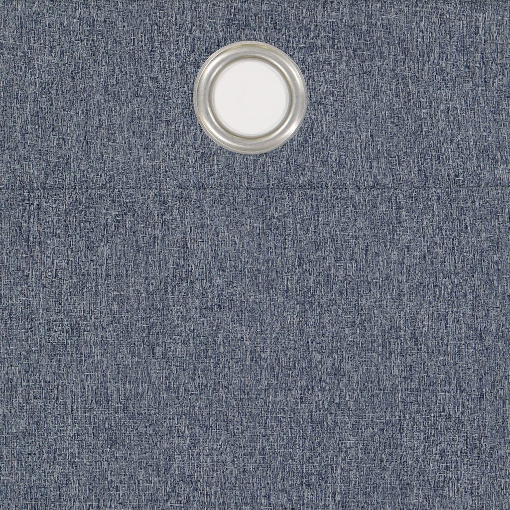 Eclipse Carter Draftstopper Light Filtering Grommet Lined Window Curtains For Living Room (2 Panels), 37 In X 84 In, Denim