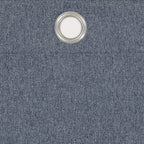 Eclipse Carter Draftstopper Light Filtering Grommet Lined Window Curtains For Living Room (2 Panels), 37 In X 84 In, Denim