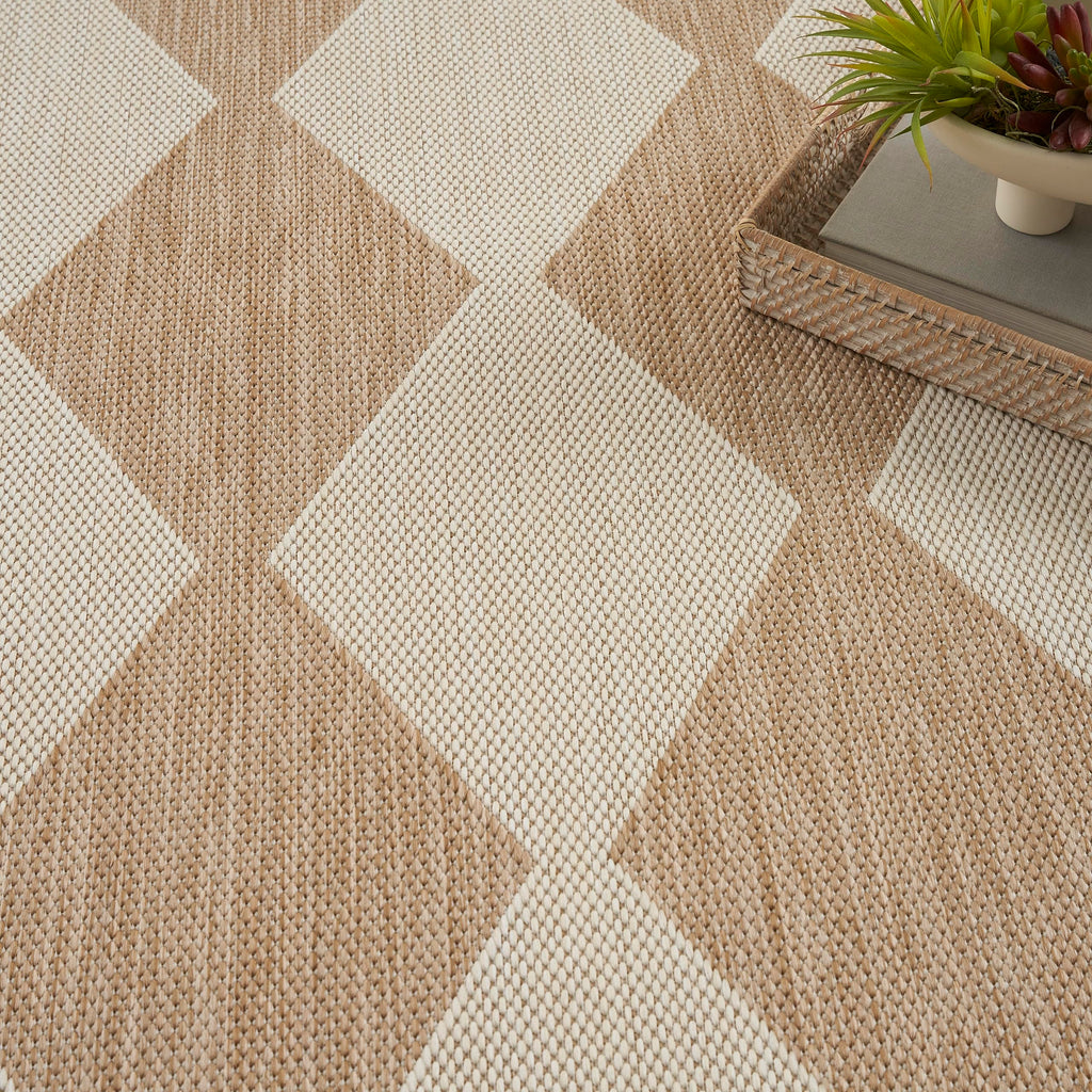 Nourison Positano Indoor/Outdoor Jute 5' X 7' Area Rug, Easy Cleaning, Non Shedding, Bed Room, Living Room, Dining Room, Backyard, Deck, Patio (5X7)