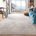 SAFAVIEH Tulum Collection Area Rug - 67 Square, Ivory & Grey, Moroccan Boho Distressed Design, Non-Shedding & Easy Care, Ideal 
