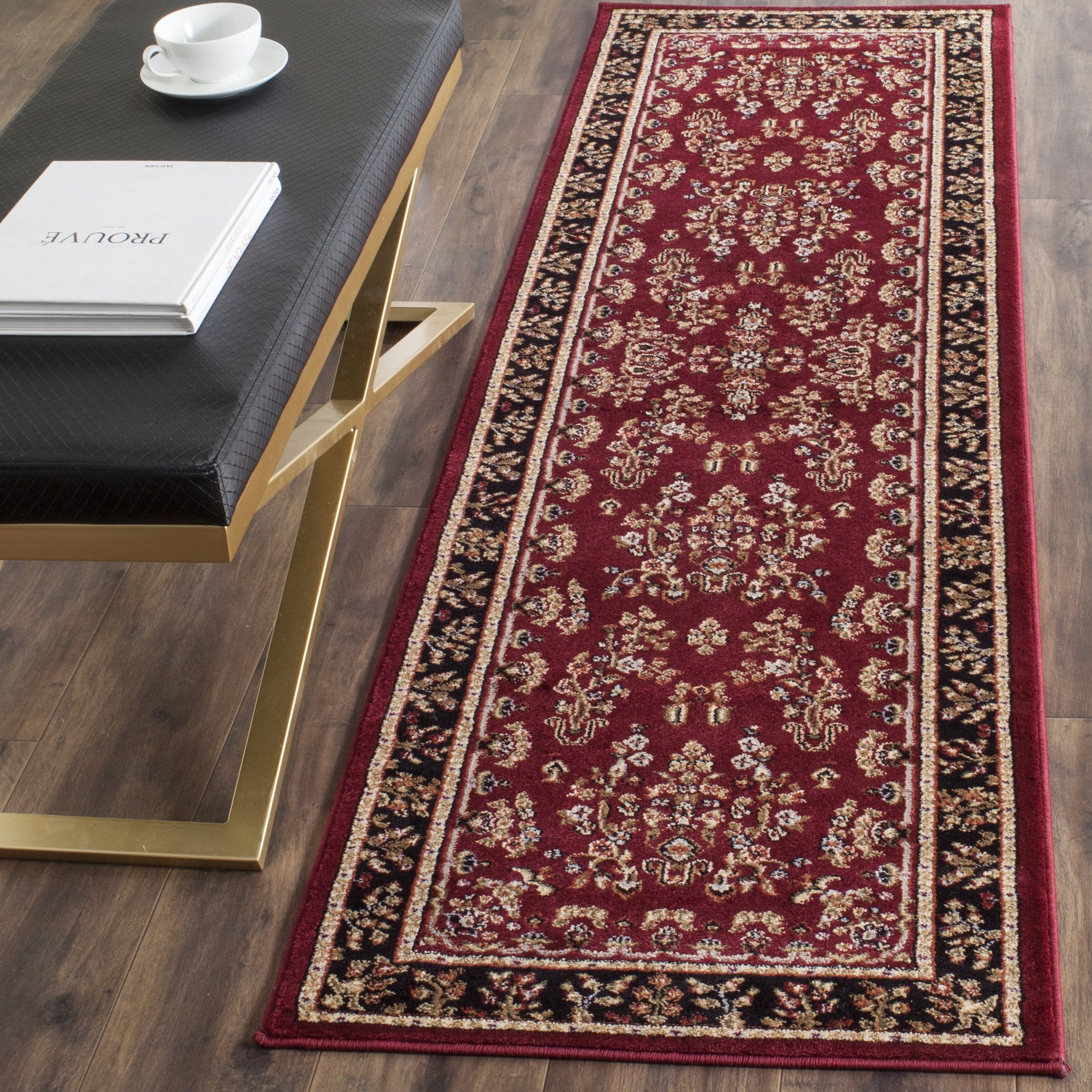 SAFAVIEH Lyndhurst Collection Runner Rug - 23 x 16, Red & Black, Traditional Oriental Design, Non-Shedding & Easy Care, Ideal 