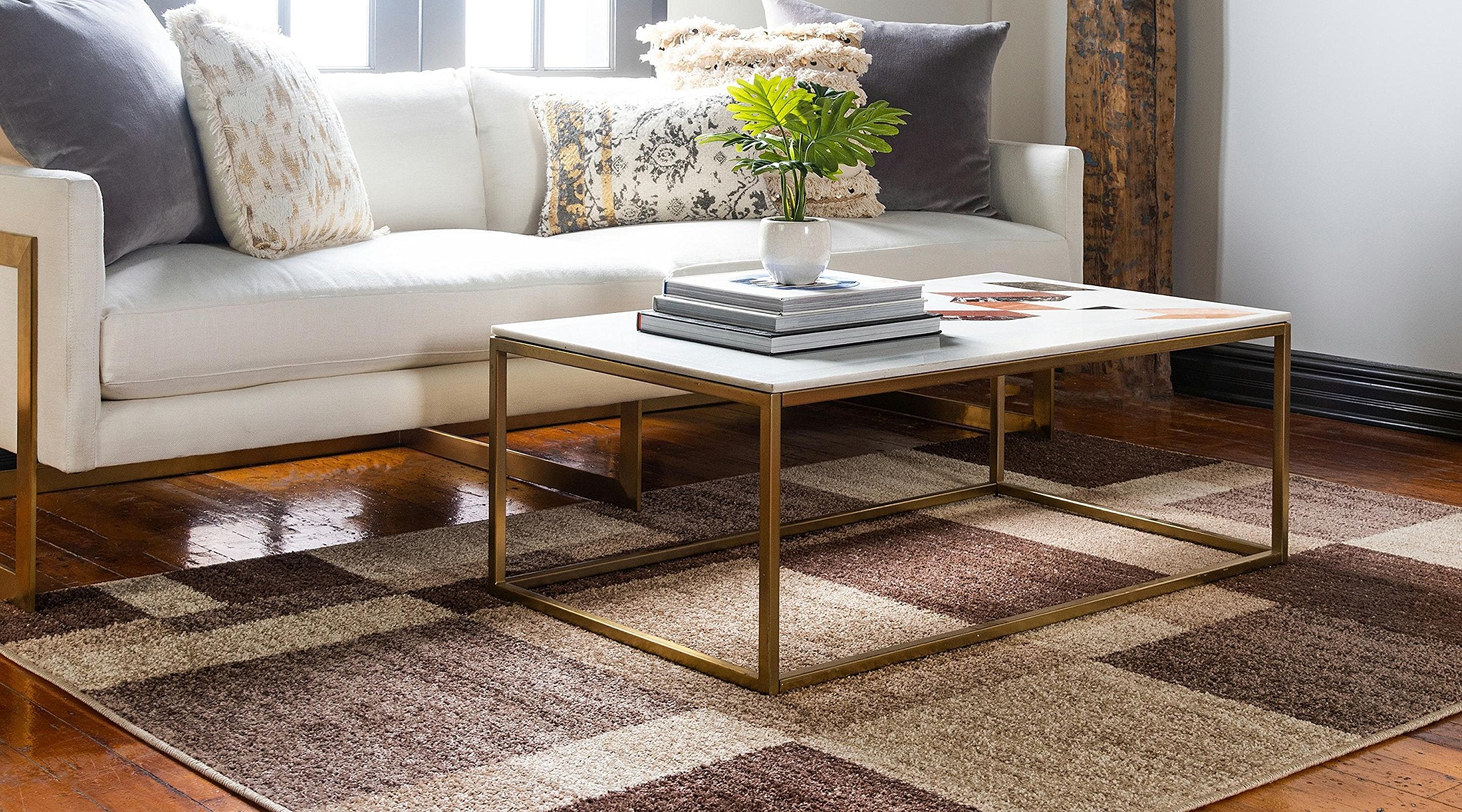Unique Loom Autumn Collection Area Rug - Providence (9' X 12' 2'' Rectangle, Light Brown/ Beige)