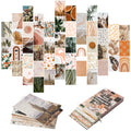 Yopyame 50PCS Boho Aesthetic Pictures Wall Collage Kit, Peach Teal Photo Collection Collage Dorm Decor for Girl Teens and Women,