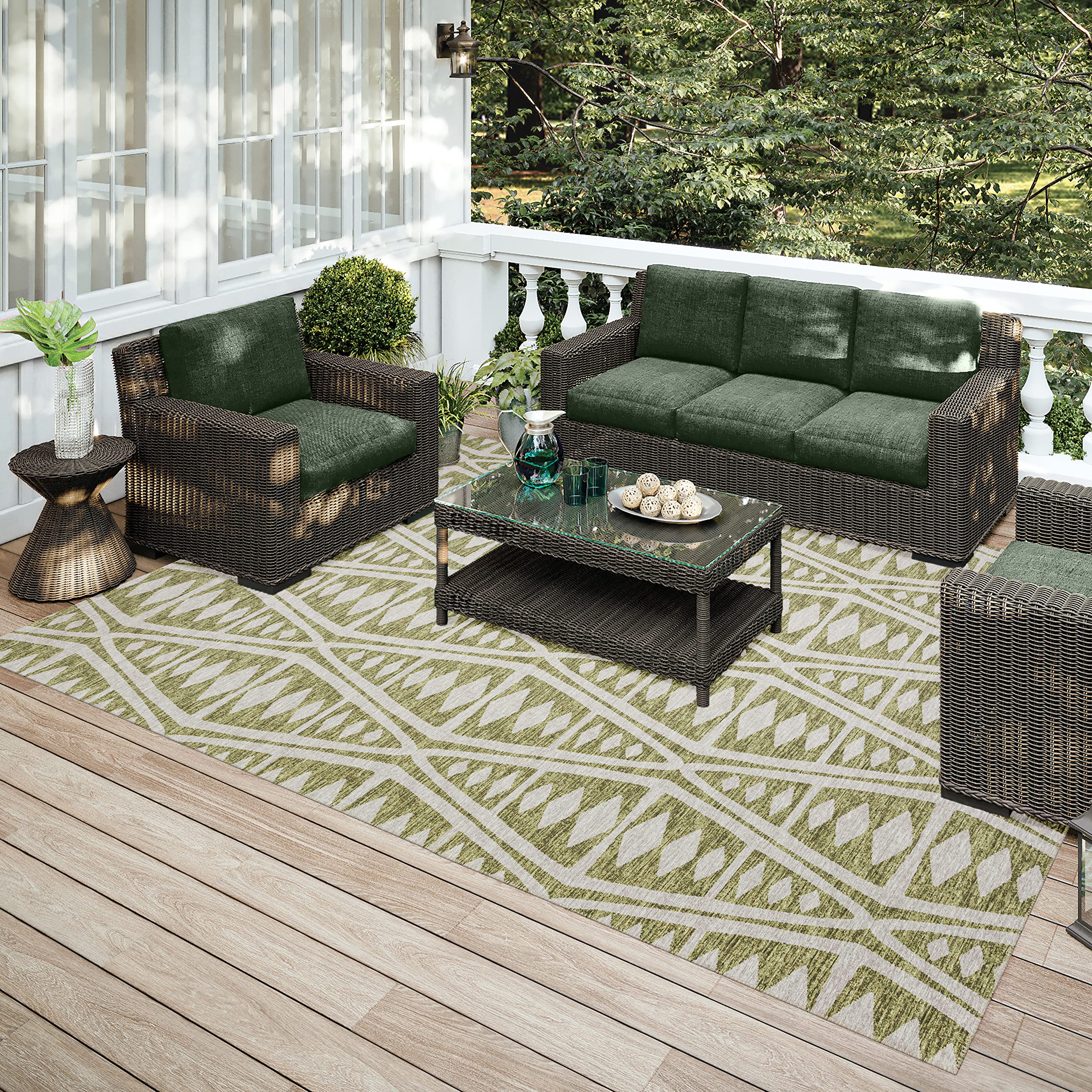 Addison Rugs Yuma Ayu36 Olive 8' X 10'