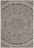 Safavieh Courtyard Collection Accent Rug - 2'3' X 5', Light Grey & Black, Non-Shedding & Easy Care, Indoor/Outdoor & Washable-Ideal For Patio, Backyard, Mudroom (Cy8734-37612)