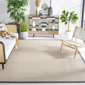 Safavieh Natural Fiber Collection Area Rug - 10 x 14, Marble & Black, Border Sisal Design, Easy Care, Ideal for High Traffic A