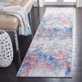 SAFAVIEH Brentwood Collection Runner Rug - 2 x 6, Navy & Red, Modern Abstract Design, Non-Shedding & Easy Care, Ideal for High