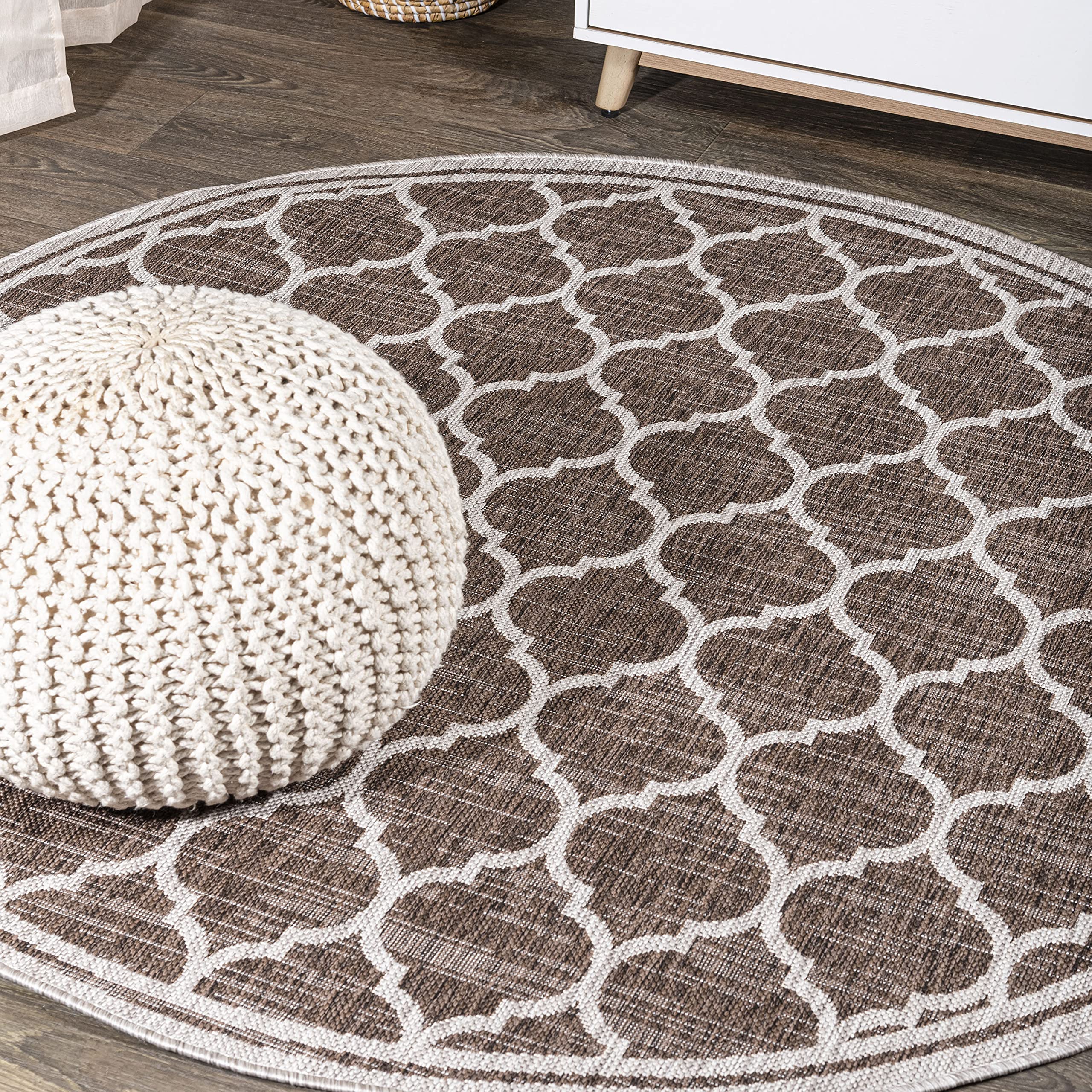 Jonathan Y Smb109B-8R Trebol Moroccan Trellis Textured Weave Indoor/Outdoor Area Rug, Modern, Bohemian, Contemporary For Bedroom