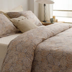 Heimenaogo Egyptian Cotton Duvet Cover Set - Luxurious California King Size With Silky Soft Sateen Weave, Boho Style, Zipper Clo