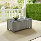 Crosley Furniture Bradenton All Weather Rattan Wicker Outdoor Coffee Table for Patio, Deck, Porch, Gray