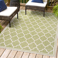Jonathan Y Smb109G-4 Trebol Moroccan Trellis Textured Weave Indoor Outdoor Area-Rug, Modern Coastal Casual Easy-Cleaning,Bedroom