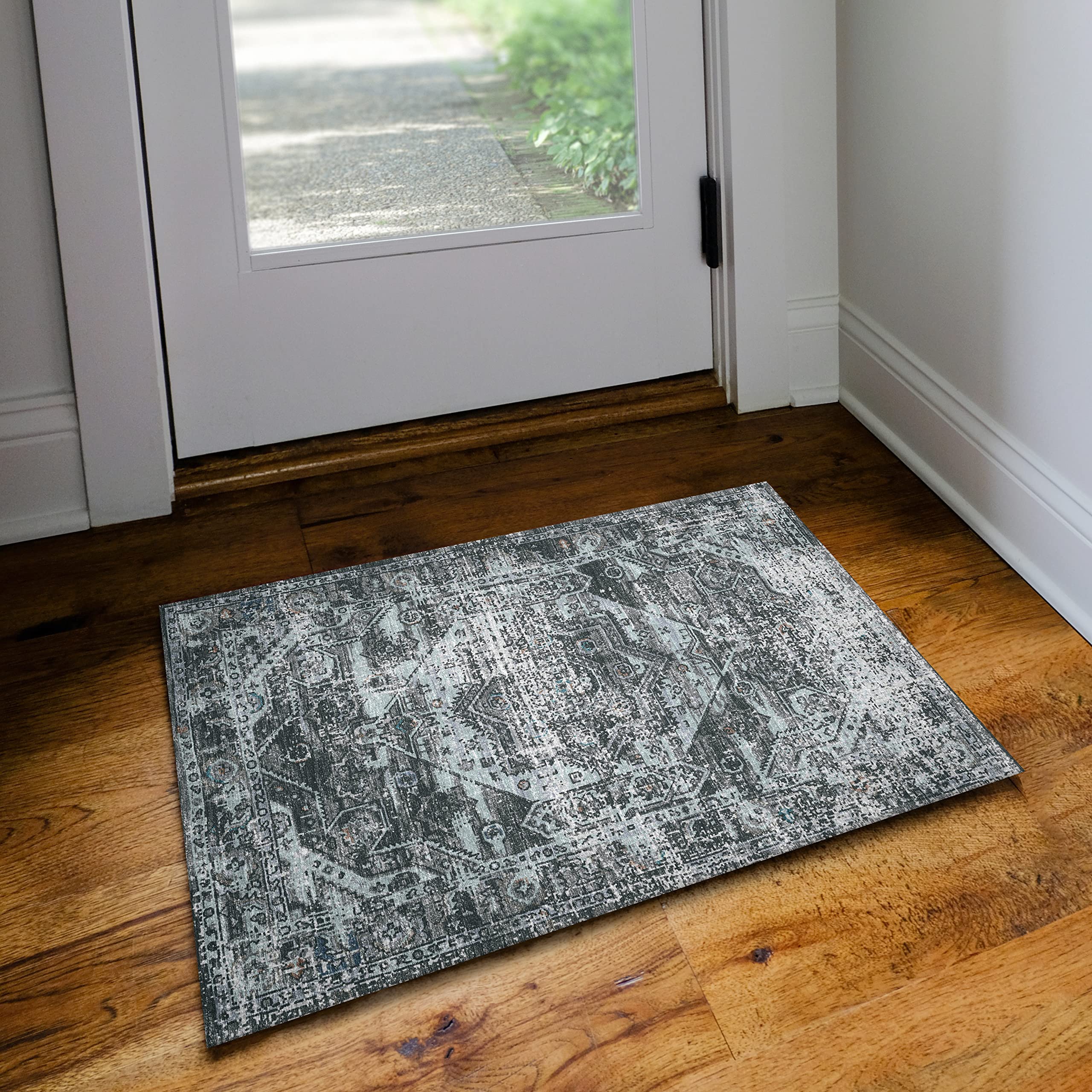 Dalyn Rugs Jericho Jc5 Steel 2' X 3' Rectangle Soft Area Rug, Easy Clean, Non Shedding, Bedroom, Entry, Living Room, Dining Room, Kitchen Rug