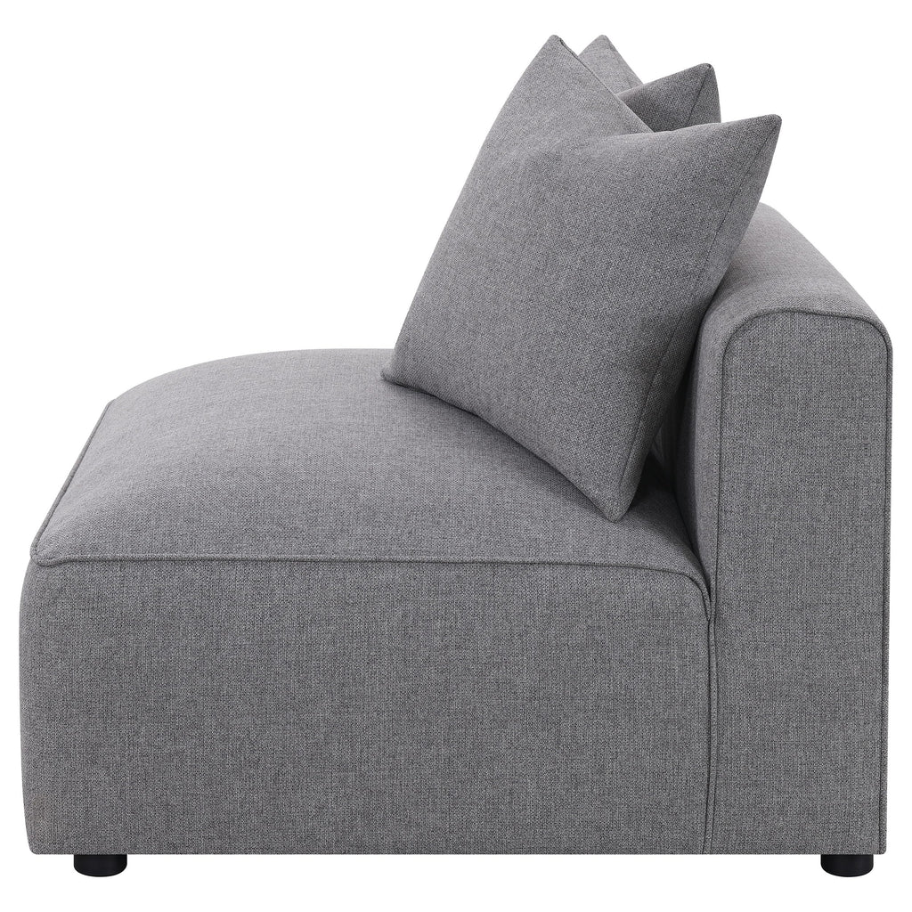 Coaster Home Furnishings Jennifer Upholstered Armless Chair Grey