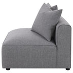 Coaster Home Furnishings Jennifer Upholstered Armless Chair Grey