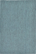 Unique Loom Collection Casual Transitional Solid Heathered Indoor/Outdoor Flatweave Area Rug (6' 1' X 9' Rectangle, Teal/Navy B