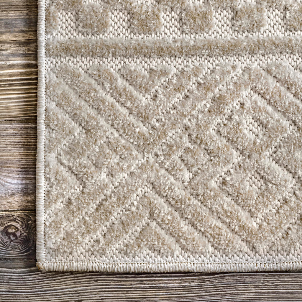 Nuloom Kamryn Textured Tribal Indoor/Outdoor Area Rug, 8X10, Beige