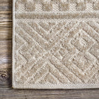Nuloom Kamryn Textured Tribal Indoor/Outdoor Area Rug, 8X10, Beige