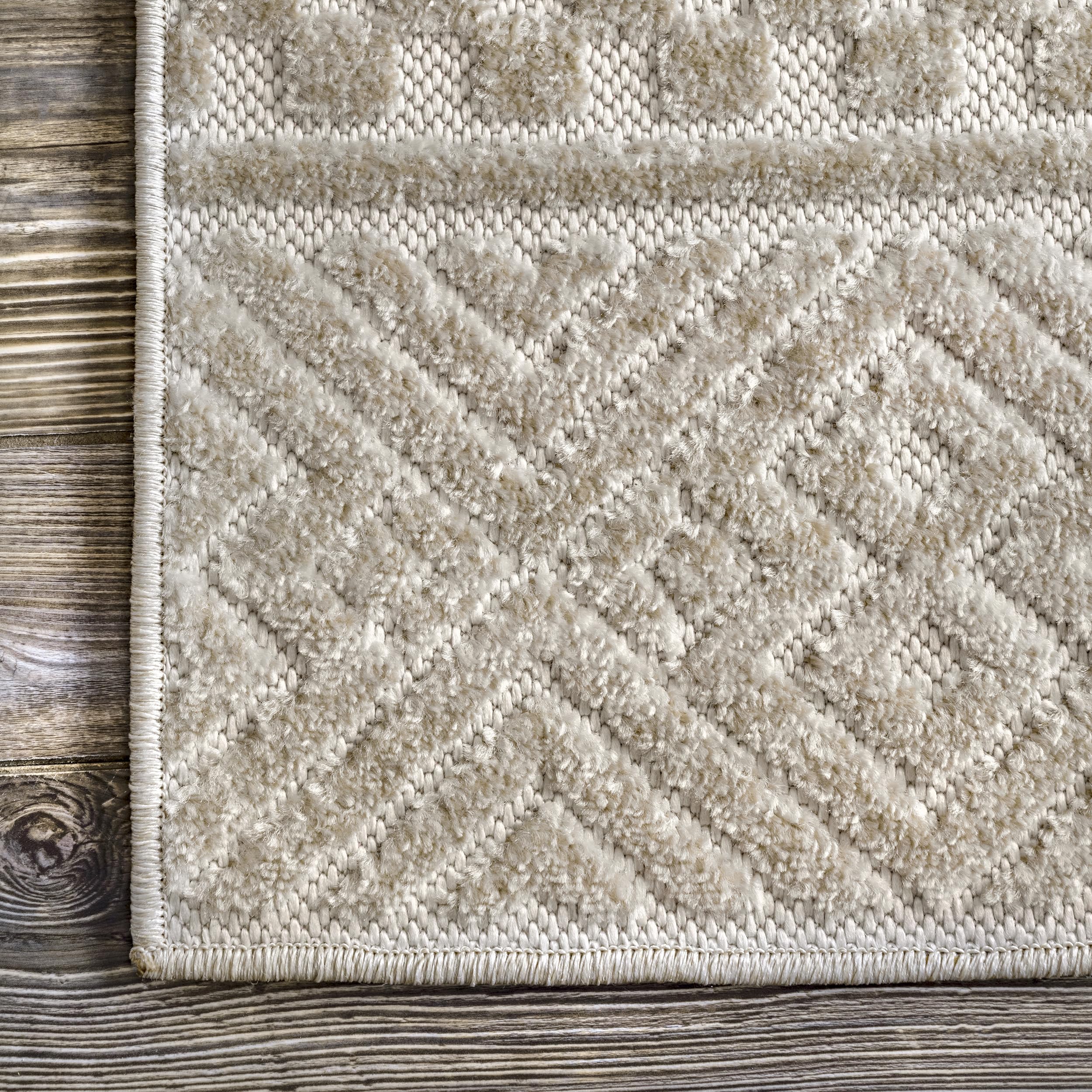 Nuloom Kamryn Textured Tribal Indoor/Outdoor Area Rug, 8X10, Beige