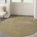 Nourison Essentials Indoor/Outdoor Green Gold 6' X Round Area Rug, Easy Cleaning, Non Shedding, Bed Room, Living Room, Dining Room, Backyard, Deck, Patio (6 Round)