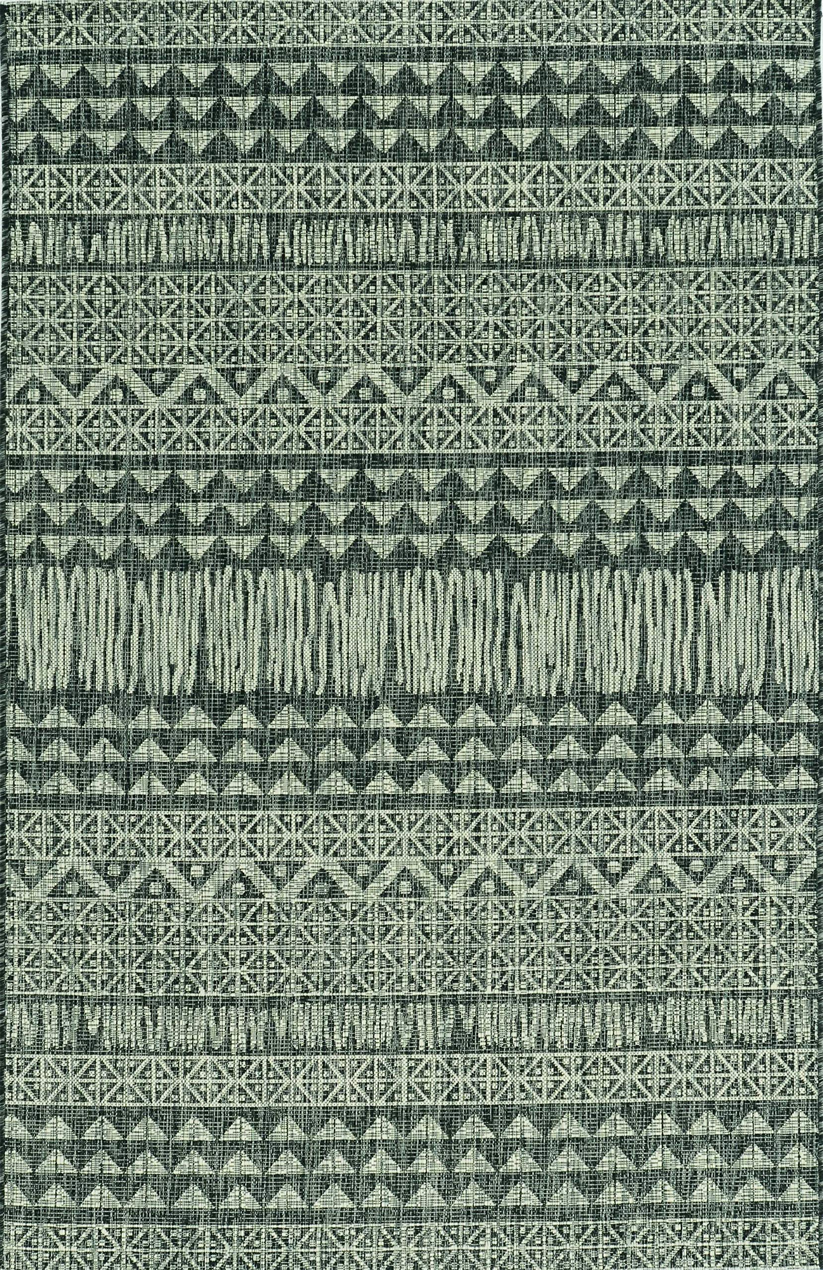 HomeRoots 5' X 8' Charcoal Aztec Pattern Rug