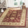 SAFAVIEH Lyndhurst Collection 53 Square Red / Ivory LNH212F Traditional Oriental Non-Shedding Living Room Bedroom Area Rug