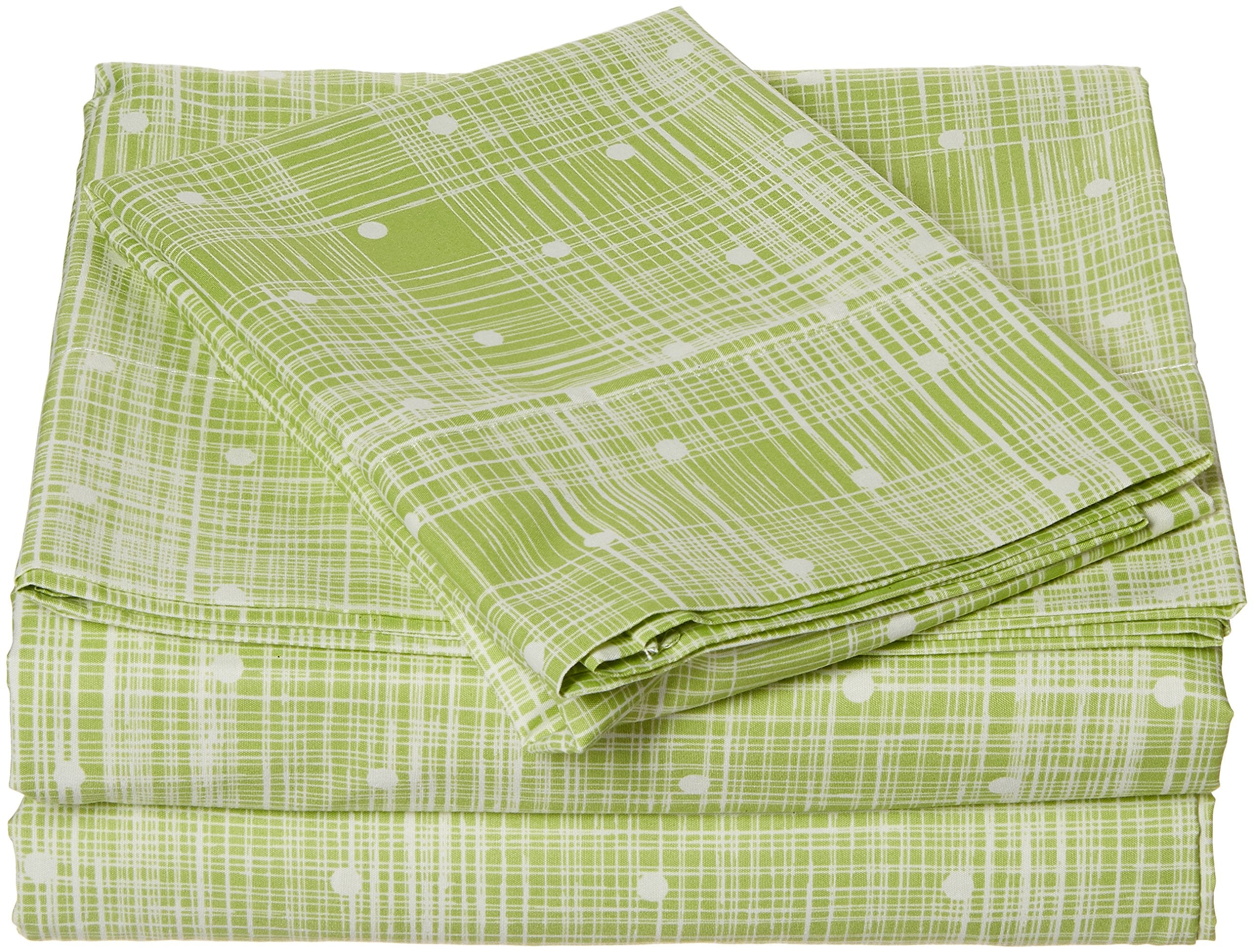 Linen Market 3 Piece Twin Bedding Sheet Set (Moss Polka) - Sleep Better Than Ever With These Ultra-Soft & Cooling Bed Sheets For