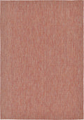 Unique Loom Collection Casual Transitional Solid Heathered Indoor/Outdoor Flatweave Area Rug (8' X 11' 4' Rectangle, Rust Red/B