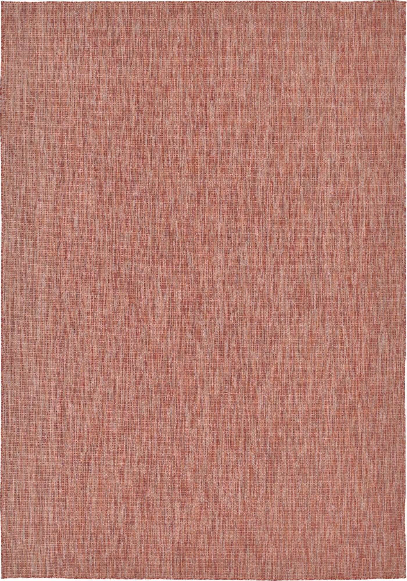 Unique Loom Collection Casual Transitional Solid Heathered Indoor/Outdoor Flatweave Area Rug (8' X 11' 4' Rectangle, Rust Red/B