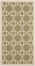 SAFAVIEH Courtyard Collection 27 x 5 Green/Beige CY6032 Indoor/ Outdoor Splashproof Easy Scrubbing Patio Backyard Mudroom Area
