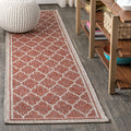 Jonathan Y Smb109C-214 Trebol Moroccan Trellis Textured Weave Indoor/Outdoor Runner Rug, Modern, Bohemian, Contemporary For Bedr